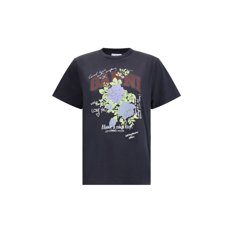 Ganni Women Rose T-Shirt